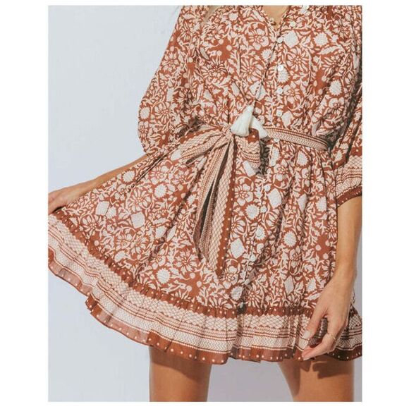 Cleabella Gwen mini dress Anila block print M - Picture 12 of 14